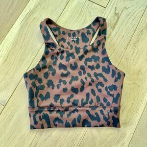 Anthropologie AllFenix Leopard Sports Bra Small